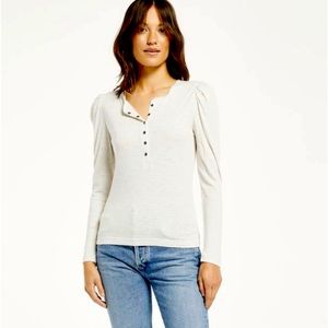 Liv Brushed Slub Henley Top Size small New with tags